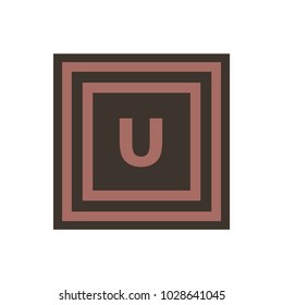 Vector symbol of small letter Upsilon from the Greek alphabet