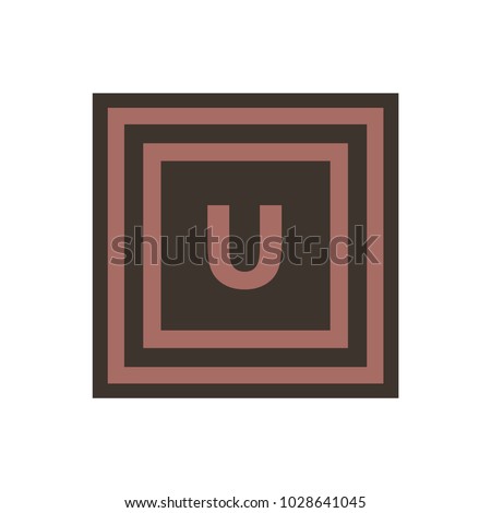 Vector symbol of small letter Upsilon from the Greek alphabet