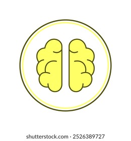 Vector symbol of smart human brain