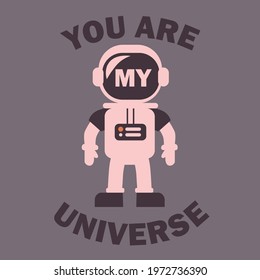 Vector symbol spaceman  person astronaut