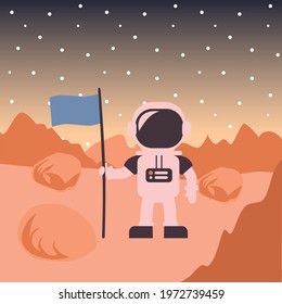 Vector symbol spaceman  person astronaut