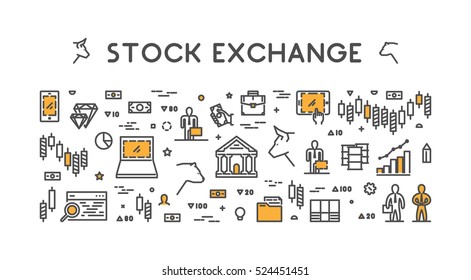 Vector Symbol For Stock Market And Stock Exchange. Modern Bull And Bear Icon For Wall Street. Logo For Online Trading.