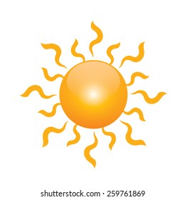 Vector symbol of sun 