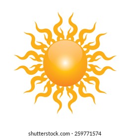 Vector symbol of sun 