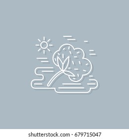 Vector symbol of  Taxas  in trendy linear style isolated on  background. Cotton icon. Icon in linear style.