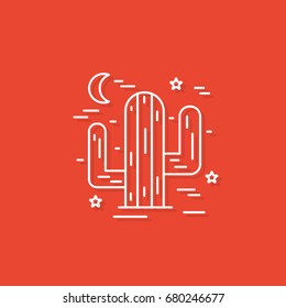 Vector symbol of  Taxas  in trendy linear style isolated on background. Cuctus icon. Icon in linear style.
