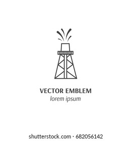Vector symbol of  Taxas  in trendy linear style isolated on white  background. Oil rig icon. Icon in linear style.