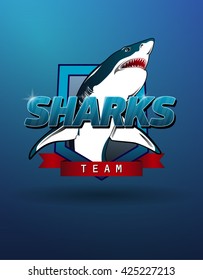 Vector symbol of the team with a shark