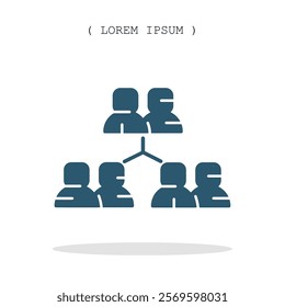 Vector symbol. Teamwork icon illustration. Stock vector symbol illustration design.