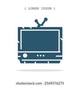 Vector symbol. Television icon illustration. Stock vector symbol illustration design.