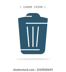 Vector symbol. Trash icon illustration. Stock vector symbol illustration design.
