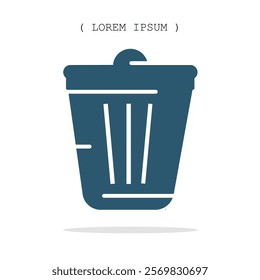 Vector symbol. Trash icon illustration. Stock vector symbol illustration design.