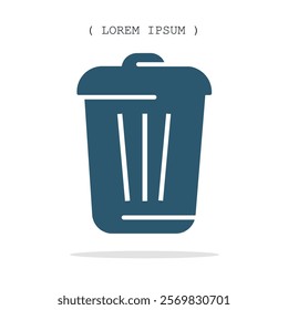 Vector symbol. Trash icon illustration. Stock vector symbol illustration design.