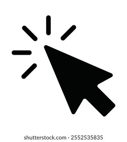 La Ilustración vectorial de iconos del cursor del ratón es un diseño elegante y moderno, perfecto para aplicaciones digitales e interfaces de usuario.