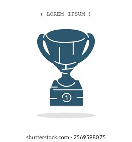 Vector symbol. Trophy icon illustration. Stock vector symbol illustration design.