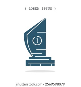 Vector symbol. Trophy icon illustration. Stock vector symbol illustration design.