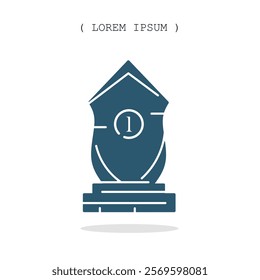 Vector symbol. Trophy icon illustration. Stock vector symbol illustration design.