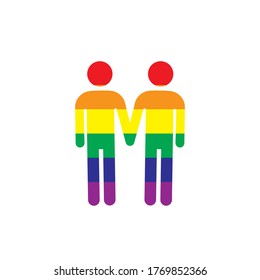 Vector symbol of two men holding hands