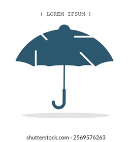 Vector symbol. Umbrella icon illustration. Stock vector symbol illustration design.