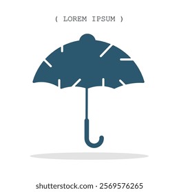 Vector symbol. Umbrella icon illustration. Stock vector symbol illustration design.