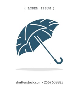 Vector symbol. Umbrella icon illustration. Stock vector symbol illustration design.