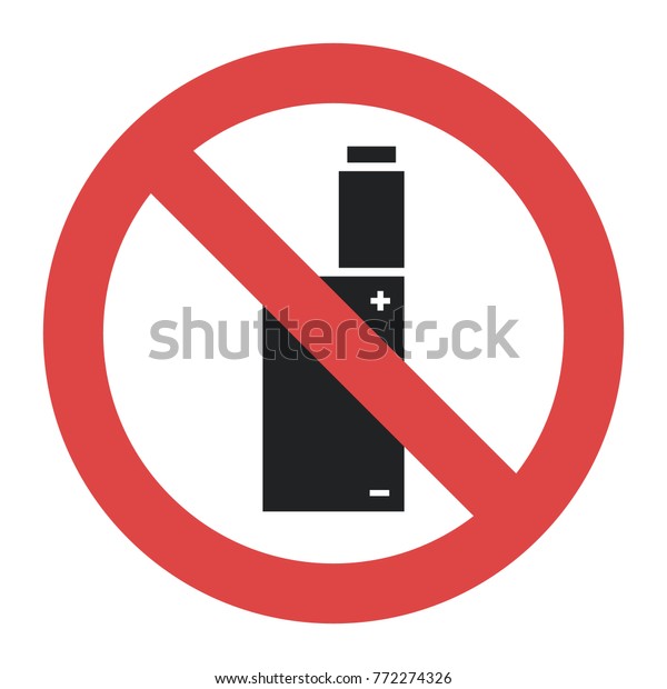 Vector Symbol Vaping Forbidden Smoking Electronic Stock Vector (Royalty ...