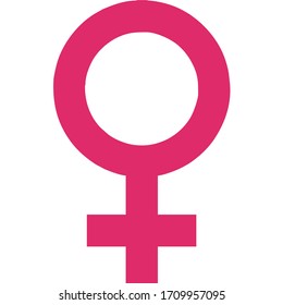The vector symbol of Venus denotes the feminine and is used to denote a woman