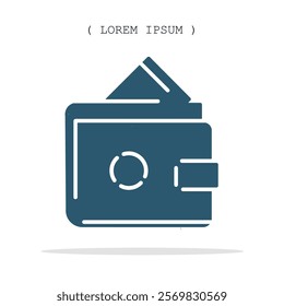 Vector symbol. Wallet icon illustration. Stock vector symbol illustration design.