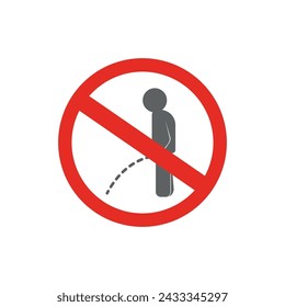 vector symbol warning no peeing here.