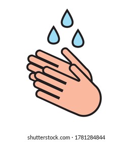 Vector symbol for washing hands
