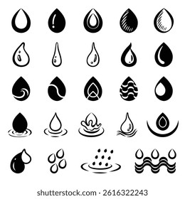 Vektor Symbol des Wassertropfens. 