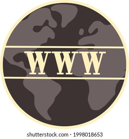 Vector symbol of a website address on the internet.