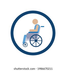 vector symbol for wheelchair users