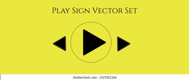 vector symbolic illustration of music play key, start button and fast forward key