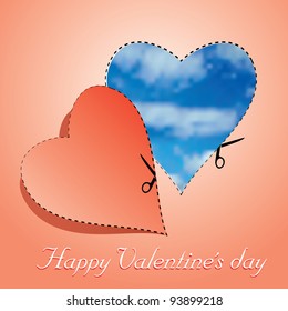 tarjeta de San Valentín simbólica vectorial