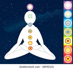 vector symbols of 7 chakras
