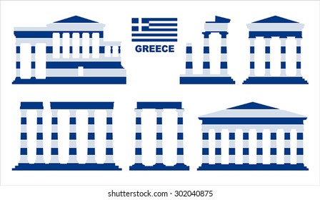 Vector symbols of Ancient Greece.