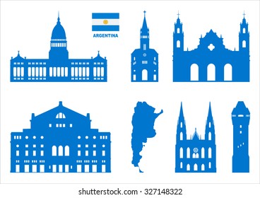 Vector symbols of Argentina.