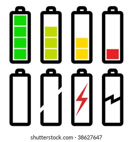 vector symbols of battery level