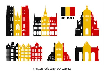 Vector symbols of Brussels.