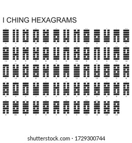 Vector symbols with I Ching Hexagrams