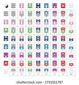 Vector symbols with I Ching Hexagrams