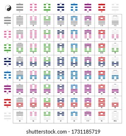 Vector symbols with I Ching Hexagrams