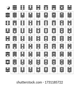 Vector symbols with I Ching Hexagrams