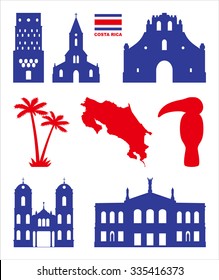 Vector symbols of Costa Rica.