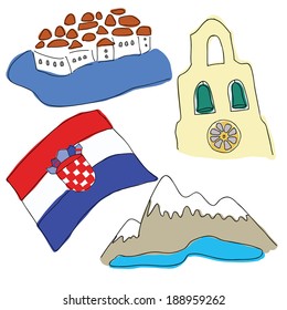 Vector symbols of Croatia