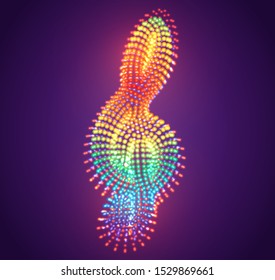 vector symbols from dots. bright gradient and rainbow