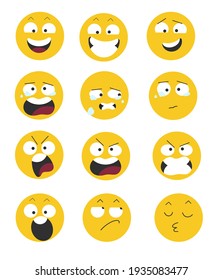 vector symbols of Facial expressions 