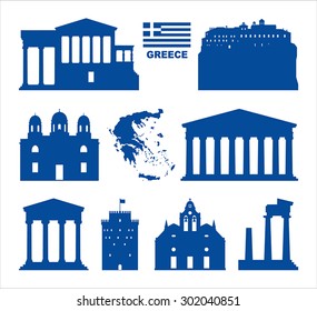 Vector symbols of Greece.