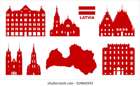 Vector symbols of Latvia.